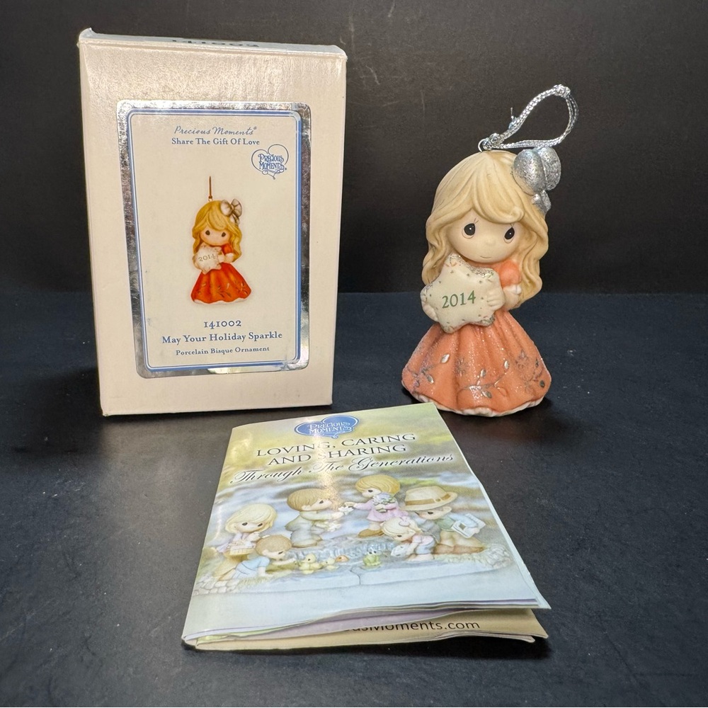 Precious Moments May Your Holiday Sparkle 2014 Hanging Ornament w/Original Box